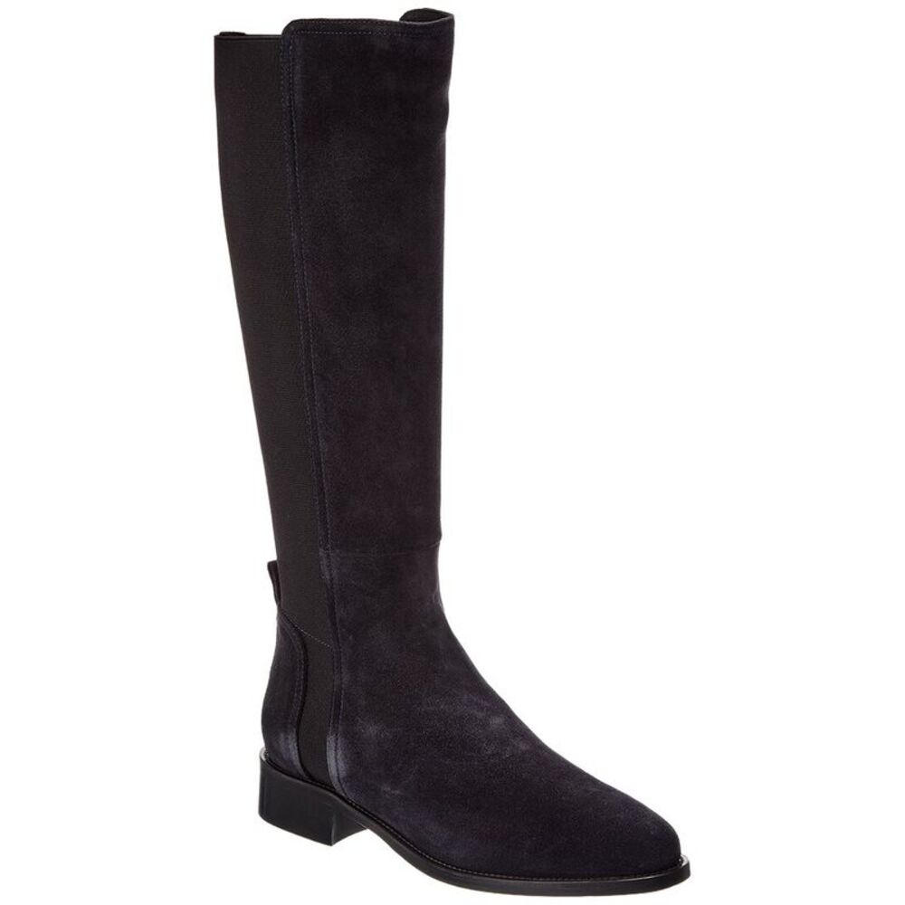 Aquatalia Nolita Weatherproof Suede Boot, Navy